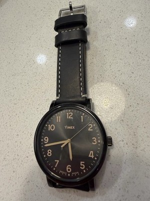 Timex Men's T2N677 Originals Oversized Watch - Black Tan 20mm