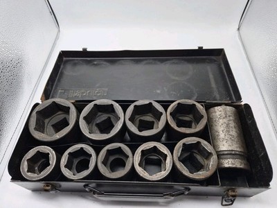 10 PC 1-2'' DR Drive W/ 1 Deep Impact BUDD SAE 1 to 2'' Sockets SIZES LISTED BELOW