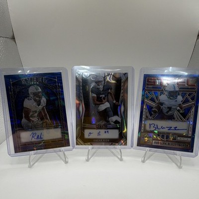 Leaf Trinity Football Autographed Card Lot - Rasheem Ali, Oscar Rios, Blaze Ing 