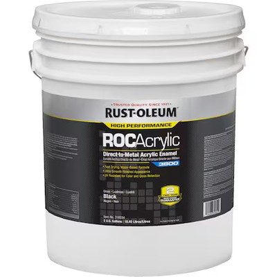 Rust-Oleum 316534 Acrylic Enamel Coating, Black, 5 Gal.