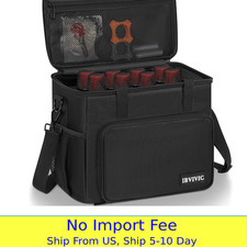 8 Slots Wireless Microphone Case with Foam, 1680D Heavy Duty Oxford Fabric Micro