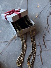 18k Gold Plated Cuban Link Chain Necklace Men and Women