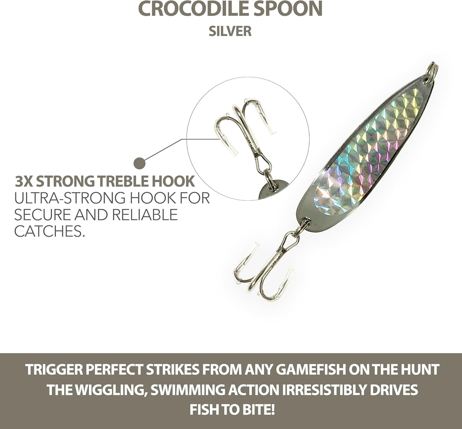 3oz Crocodile Fishing Spoons Set of 12 - Durable Chrome, Saltwater & Freshwater - Image 7