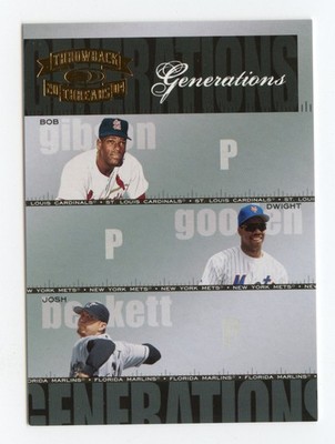 2004 Throwback Threads Generations Bob Gibson/Dwight Gooden/Josh Beckett /1500