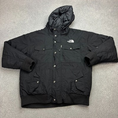 North Face Jacke Erwachsene Large schwarz Gänsedaunen Hyvent Kapuze Bombermantel Herren