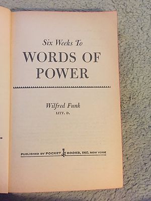 洋書 SIX WEEKS TO WORDS OF POWER WILFRED FUNK Amazon.co.jp: Six Weeks to Words of Power [Paperback] [Jan 01