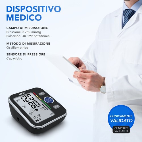 Misuratore di pressione da braccio professionale A6 - sfigmomanometro digitale - Foto 3 di 7