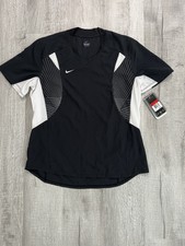 Nike Womens Dri-Fit National Soccer Black/White Jersey Top Size Large 294504-460