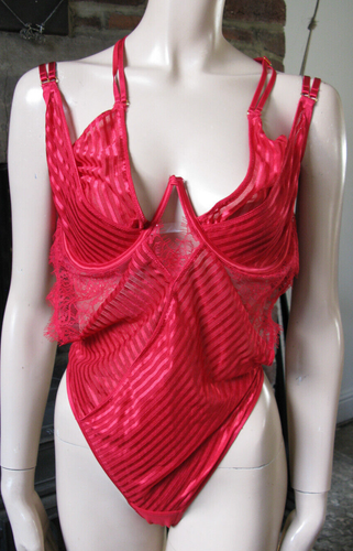 Ann Summers Sexy Red Lace Backless Body Bodice One Piece Size 18 D DD 44 D-E - Picture 3 of 9