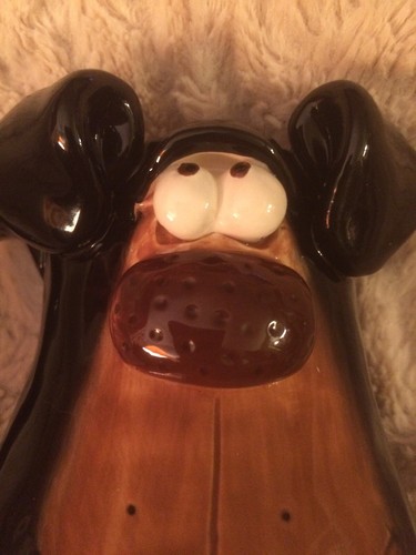 NWT Russ Berrie Signed Douglas Pottery Hound Dog Character Animal Coffee Mug - Picture 2 of 7