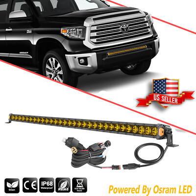 For 2014-19 Toyota Tundra Bumper 30'' Single Row LED Light Bar Slim + DT Wiring