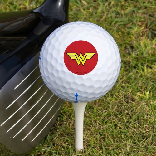 Wonder Woman Classic Logo Novelty Golf Balls 3 Pack - Picture 3 of 4