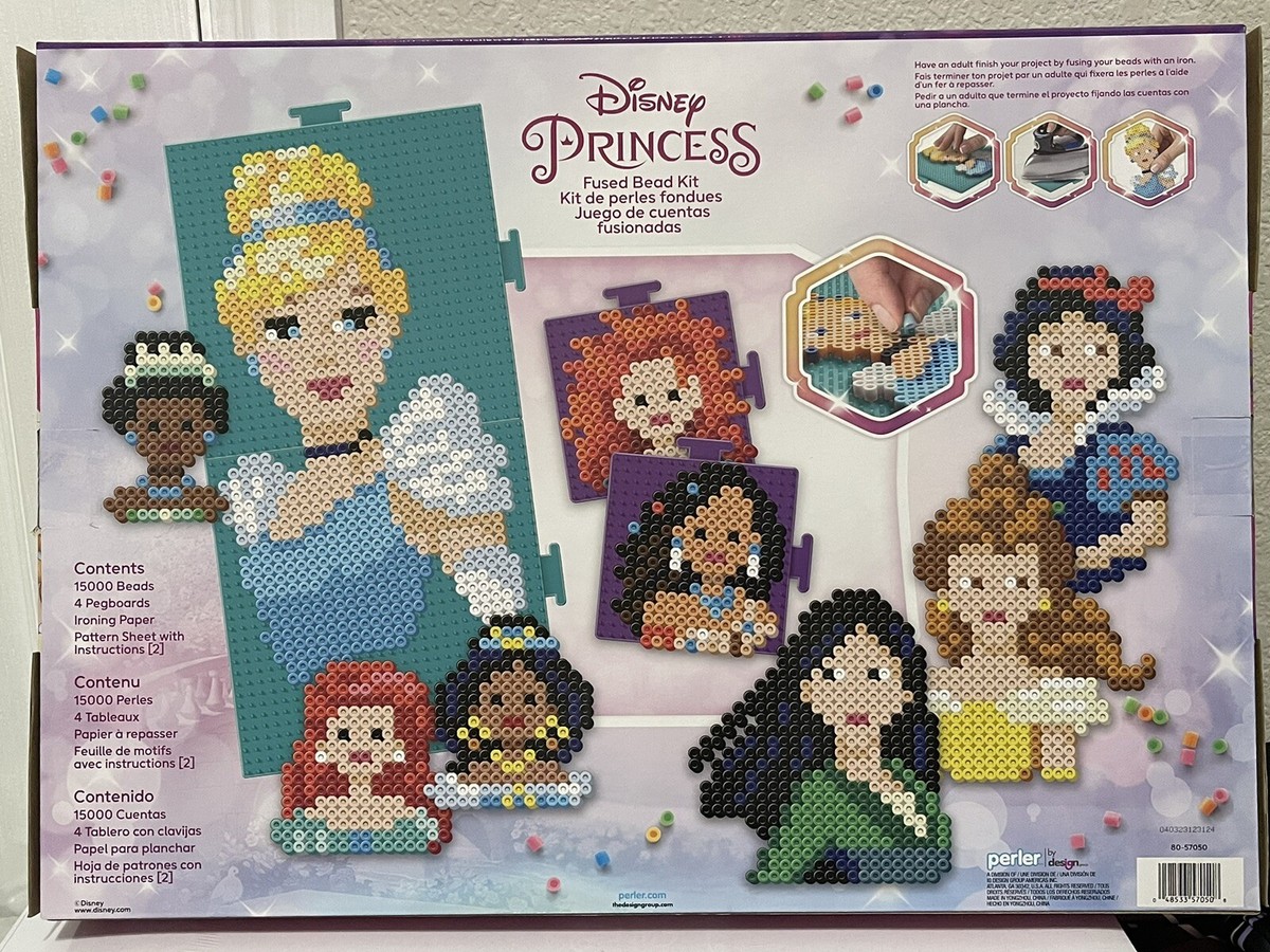 Disney Princess Fused Bead Kit Include 25 Projects, Multicolor, 15007 Pieces