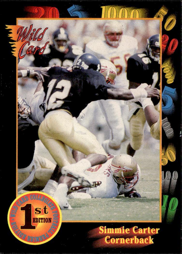 1991 Wild Card Draft #11 Simmie Carter | eBay