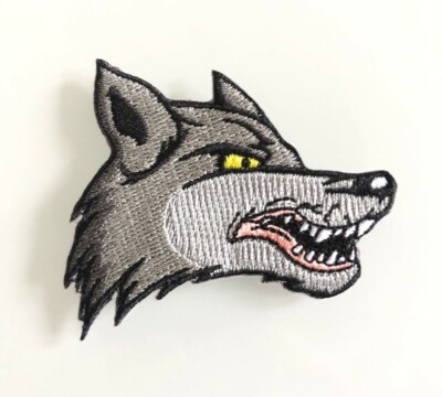 Porte-clés Brodé Patch écusson Biker Motard Loup Wolf Sans Club R3