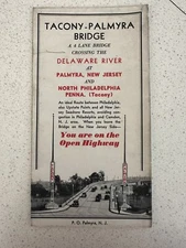 1939 pamphlet and with map advertising Tacony NJ Bridge dedication (3F)