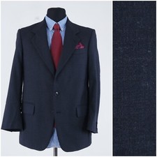 Mens Tasmanian Wool Blazer 40S UK Size GIMODA Navy Blue Sport Coat Jacket