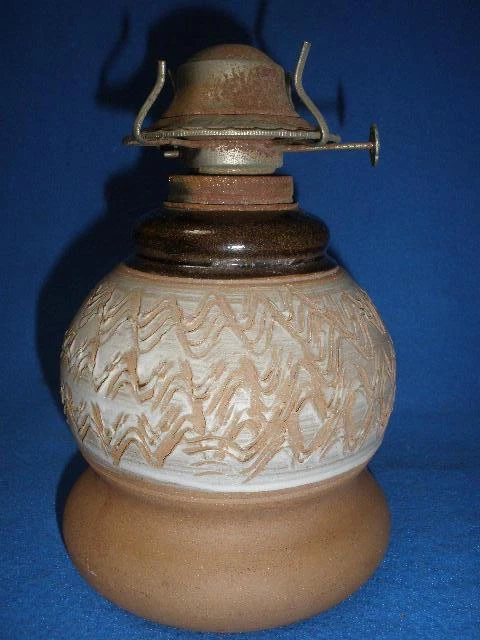 Pottery on sale oil lamp