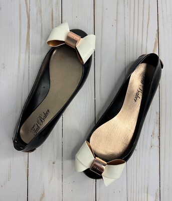 GUC Ted Baker Black Leather Diving Shoe Silver-toned accents Painted Insole Sz11 Ted Baker | Shoes | Guc Ted Baker Black Leather Diving Shoe  main image 4