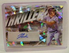 JOEY WIEMER #6 /7 THRILLERZ AUTO AUTOGRAPHED LEAF METAL BASEBALL 2022