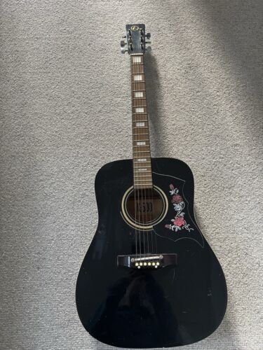 Black Kay K500 Full size vintagea coustic guitar