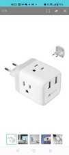 Multi Plug Outlet Extender USB - 5 in 1 Travel Plug Adapter, Multi Plug Extender