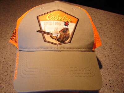 Cabelas Limited Edition Snapback Truckers Hunting Pheasant Classic Orange NWOT !