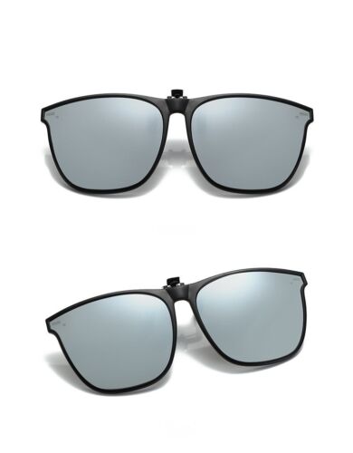 Unisex Polarized Clip-On Sunglasses Oversized Anti-Glare Lenses Driving Eyeglass - Picture 7 of 33