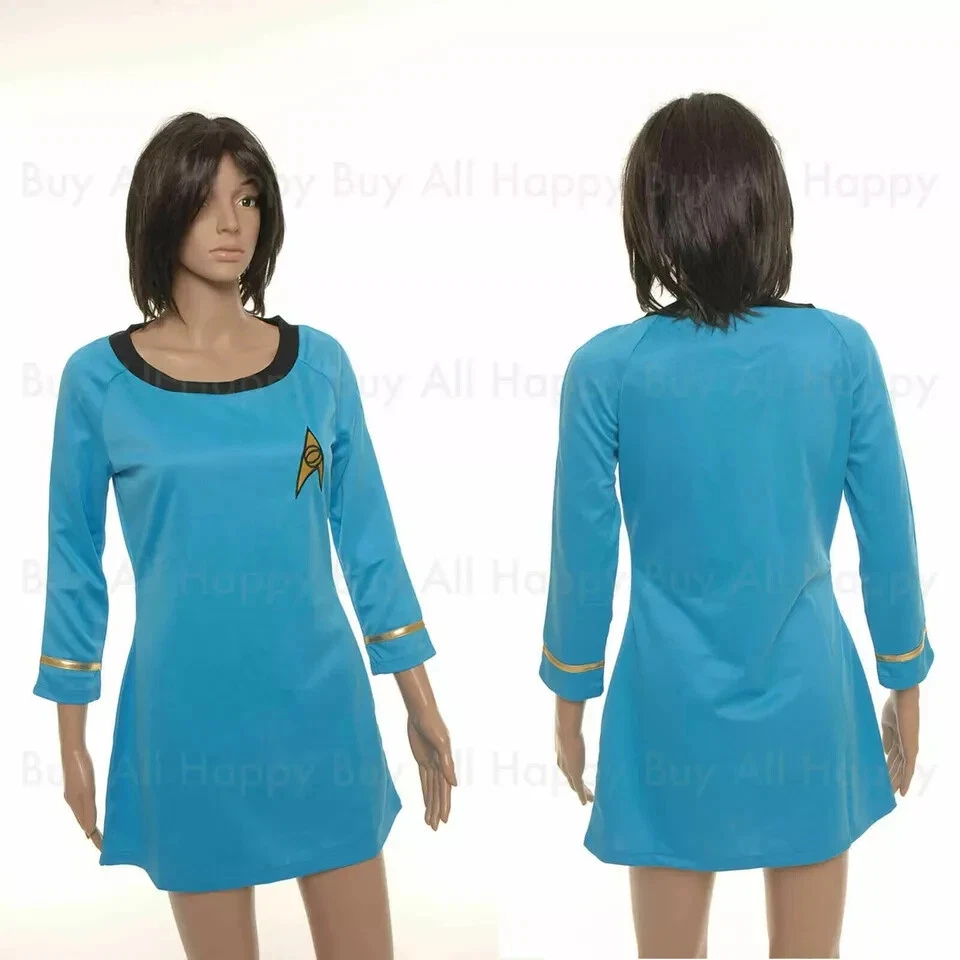 LO ÚLTIMO Star Trek Mujer Duty TOS Azul Rojo Vestido Uniforme Juegos con disfraces Disfraz Estándar Foto 3 de 4
