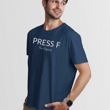 PRESS F-for respect UnisexTshirt-Simple Minimal Printed One Liner