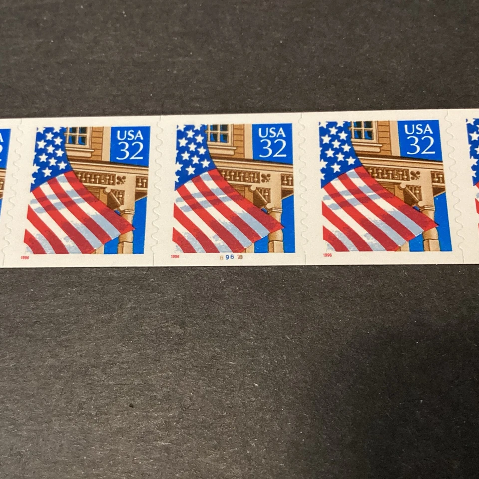 Scott#2915a-PNC7- 32c Flag Over Porch-MNH-1996-US Buyers Choice Of 1 Strip - Image 4 of 4