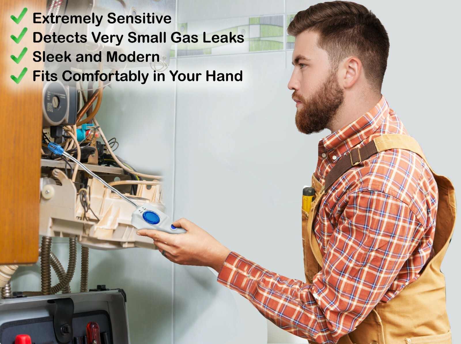 GasKnight Pro Natural Gas Leak Detector Battery Operated Propane Gas