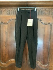 Alexander McQueen Gorgeous Black Wool Dress Pants 38 Satin Stripe