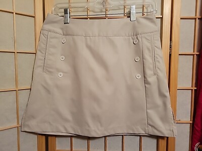 Adidas Climacool Golf Skirt Womens SIZE Beige Sailor Button