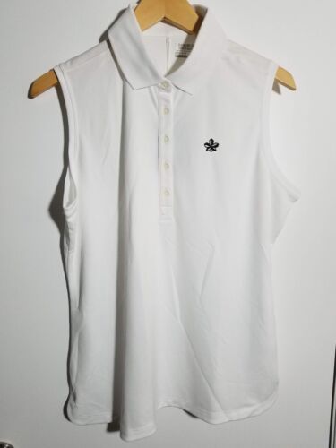 1 NWT WOMEN'S NIKE GOLF DRI-FIT S/L POLO, SIZE: X-LARGE, COLOR: WHITE (J328) - Picture 1 of 5