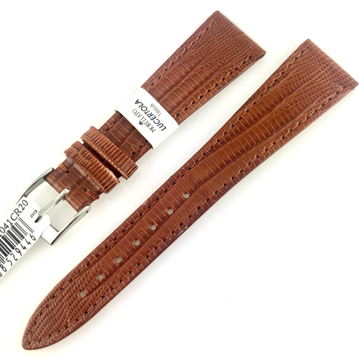 Cinturino Lucertola Tejus 20/14 Brandy pelle primo fiore extra