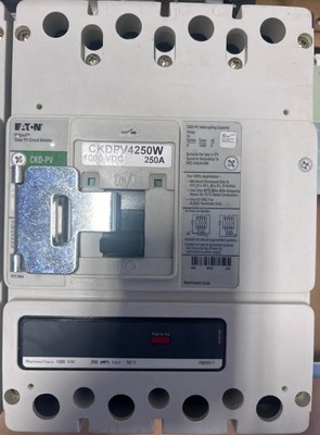 Eaton CKDPV4250W 250A 1000Vdc 4P 5 kA CKD-PV Frame Circuit Breaker