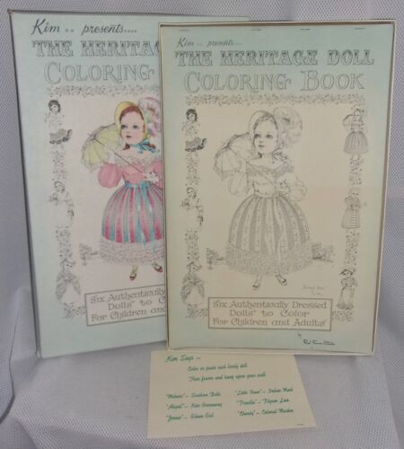 Kim's Paper Dolls Oversize The Heritage Doll Coloring Book 1970's Vintage - Picture 1 of 12