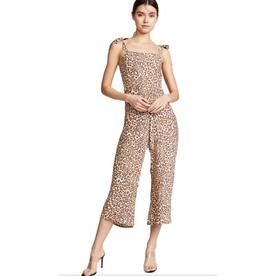 NWT Faithfull The Brand Elsa Animal Print Jumpsuit Sz 2