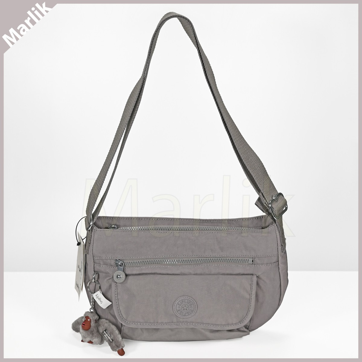 Genuine Kipling SYRO Crossbody Shoulder Bag Cool Grey KIC5A7