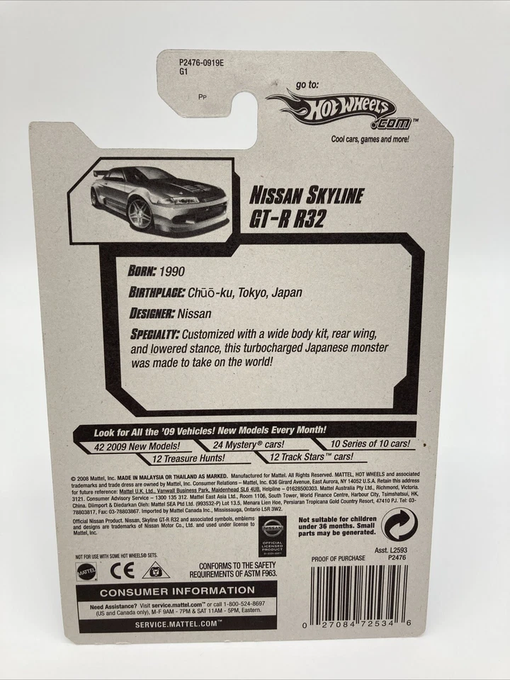Nissan Skyline GT-R R32 2009 Hot Wheels #156 Dream Garage (error) Foto 3 de 4