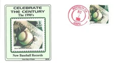 3191a BASEBALL RECORDS - CTC - HOC cachet - U/O Rocklin, CA