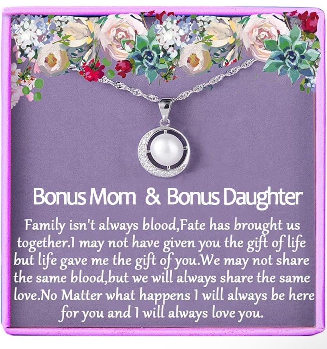 Step Daughter/Bonus Daughter Necklace Gift From Step Mother/Mother