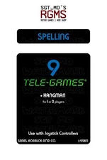 Atari 2600/Sears Tele-Games Replacement Label -  Spelling