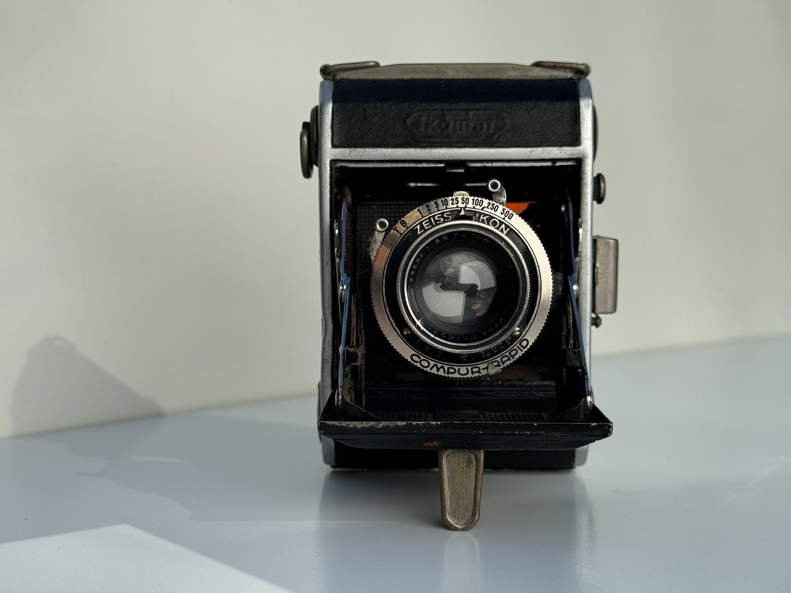 Rare 1934 Zeiss Ikon Ikonta Ikomat 520 Folding Camera Compur Rapid Lens shutter