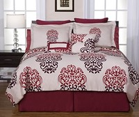 Pointehaven Printed 300 Tc 3-piece 100-percent Combed Cotton Duvet Set, Cherry B on sale Pointehaven Printed 300 Tc 3-piece 100-percent Combed Cotton Duvet Set, Cherry B on sale