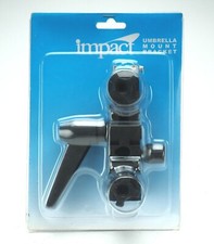Impact Umbrella Mount Bracket With Cold Shoe, 1/4  3/8" Adapters. Unused Useful