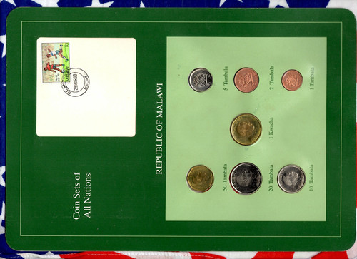 Coin Sets of All Nations Malawi 1995-1996 UNC 1 Kwacha 50,20 Tambala 96