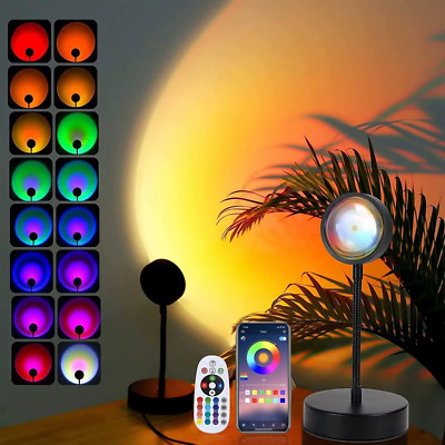 Sunset Lamp Projector Led Lights for Bedroom Night Light RGB Lights Sun Sunlight
