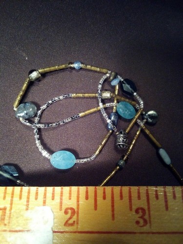 Silpada Sterling Silver Blue Quartz Kyanite Shell Bead Necklace N2461 $99 MINT - Picture 6 of 12